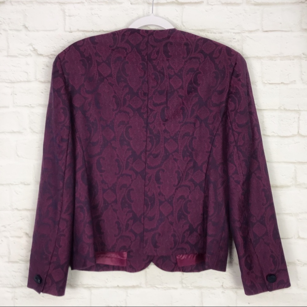 Pendleton Vintage Damask Wool Button Up Blazer 12 - image 5